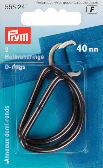 Prym D-ring 40 mm antiek zilver