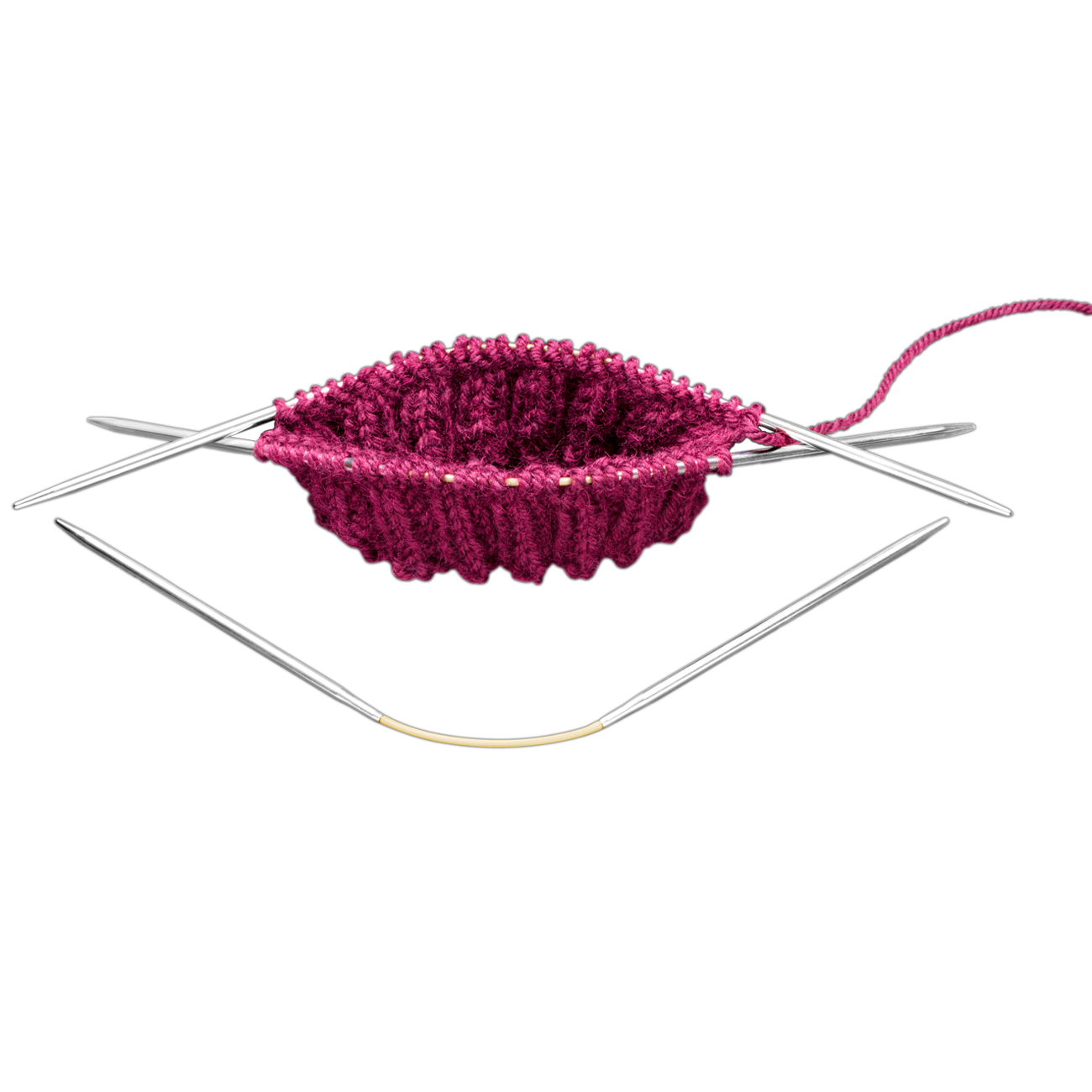 Addi Crasy Trio - flexible circular knitting needle 21cm