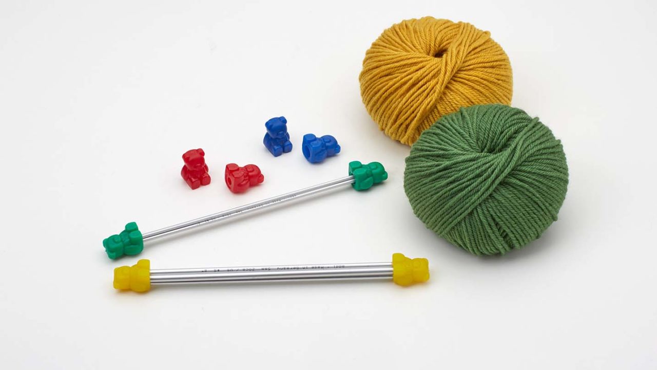 Addi protectors for knitting needle tips - bears